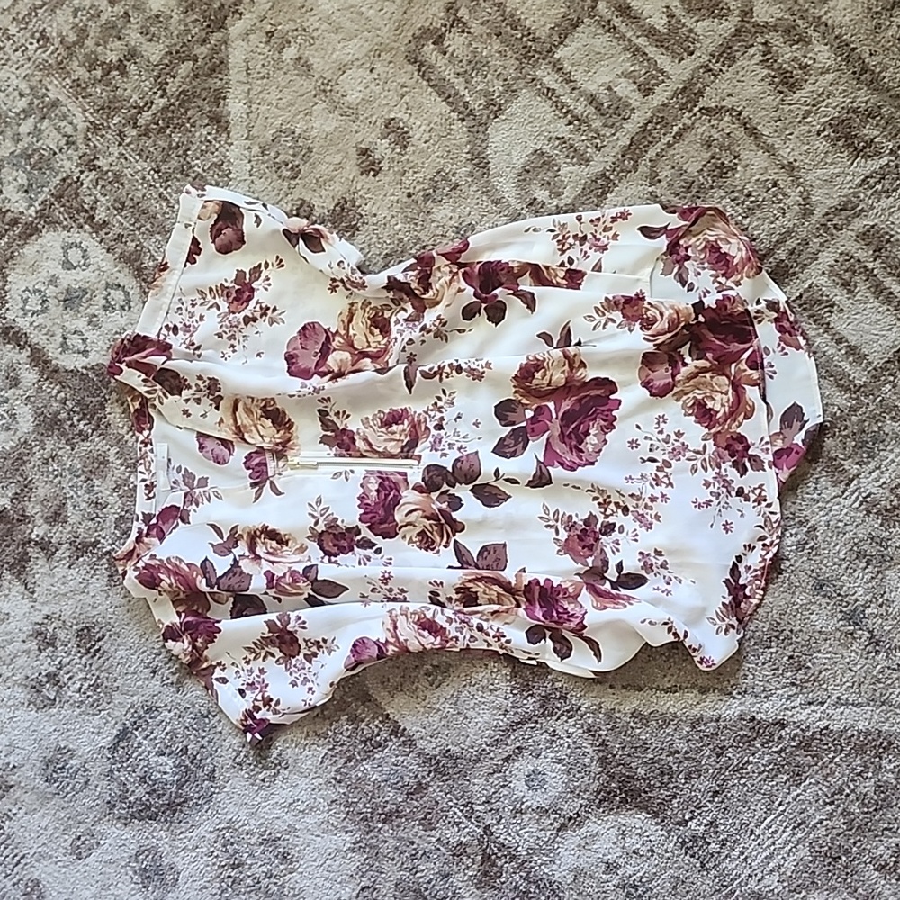 Maurices sheer floral blouse